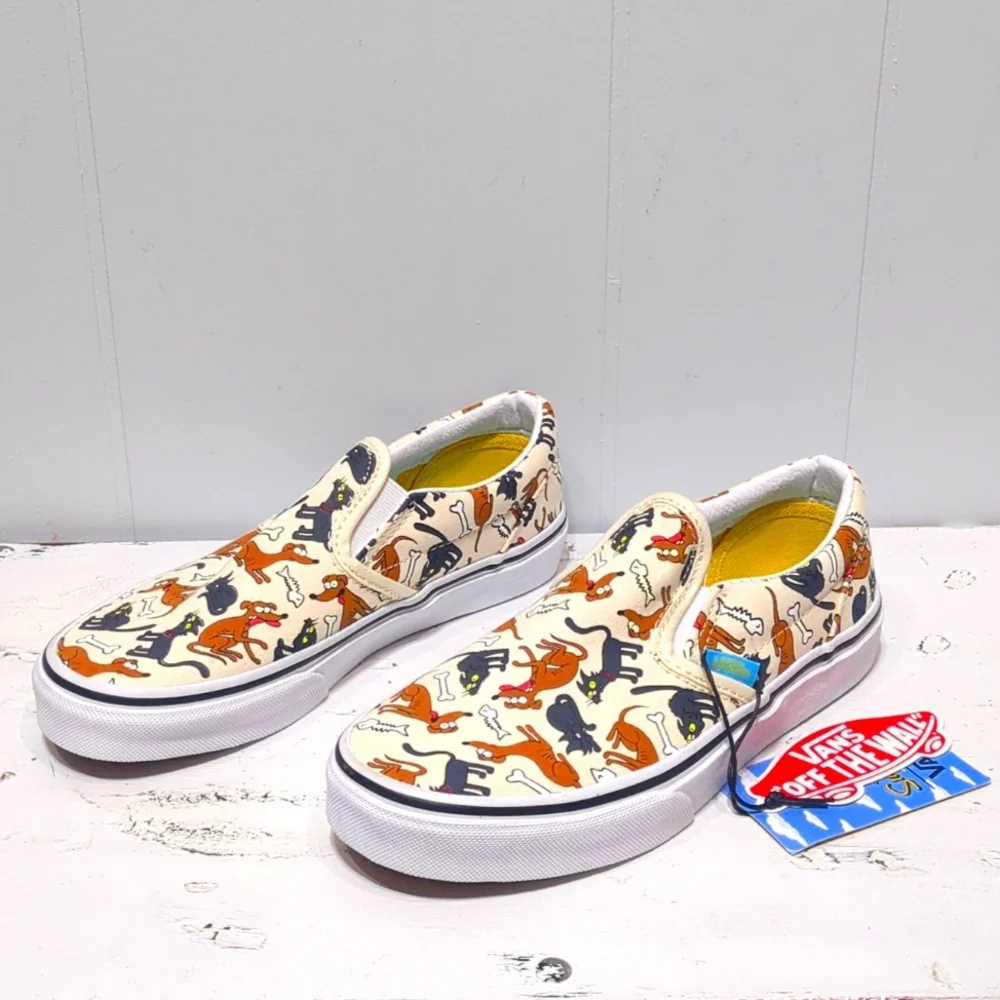Vans x The Simpsons Kids Slip-On Shoes Size 3 – Santa’s Little Helper & Snowball